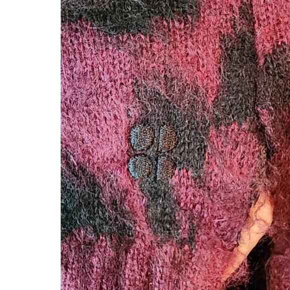 Sweaty Betty Leopard Animal Jacquard Mohair Mock Neck Jumper Sweater Small NEW - Picture 7 of 8